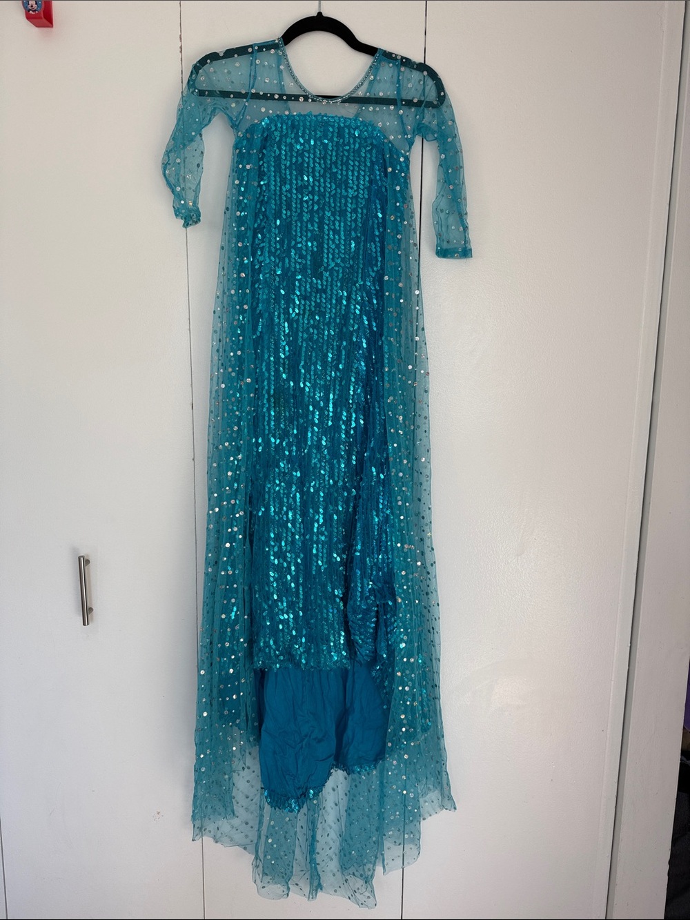 Girls' Teal Elsa Frozen Sequin Princess Costume Dress by
